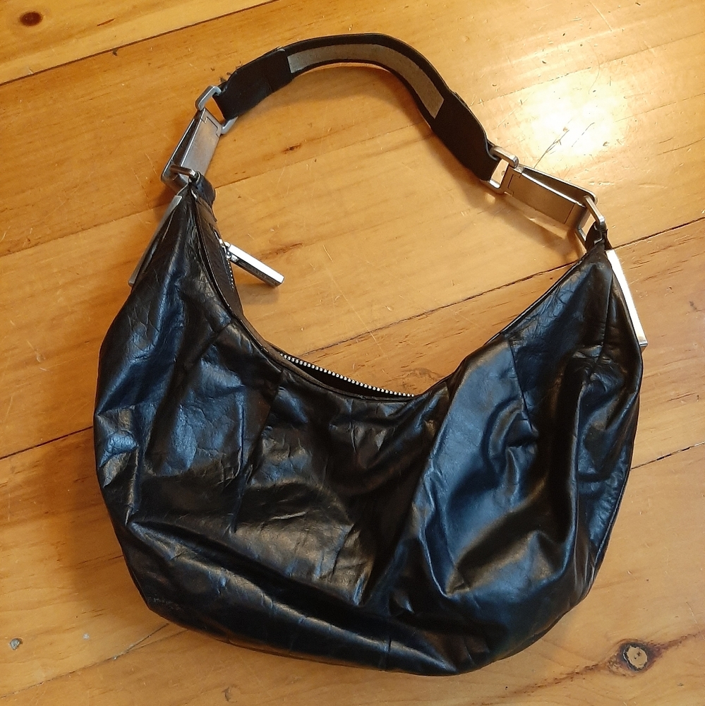 Calvin Klein Black Leather Shoulder Bag